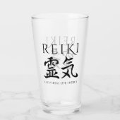 Reiki 霊 Japanse Calligrafische Life Energy 気 Glas (Achterkant)
