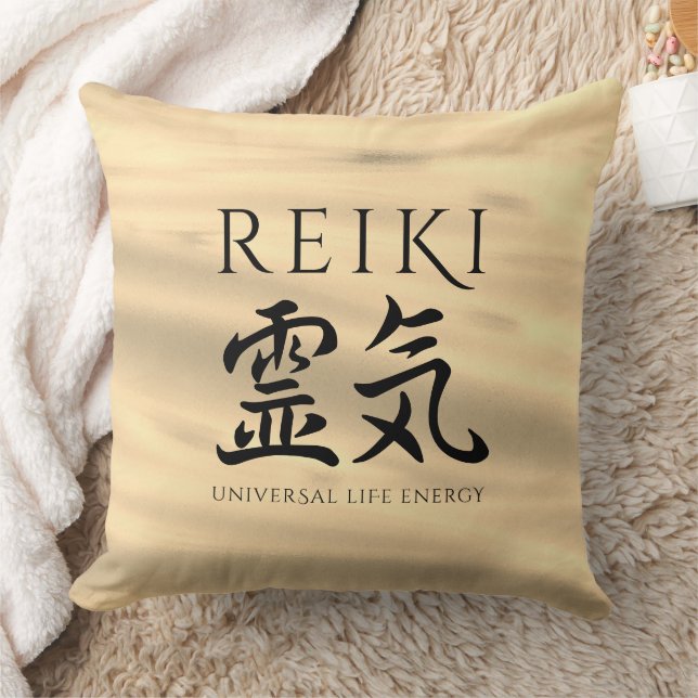 Reiki 霊 Japanse Calligrafische Life Energy 気 Kussen (Deken)