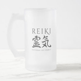 Reiki 霊 Japanse Calligrafische Life Energy 気 Matglas Bierpul