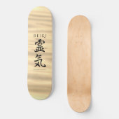 Reiki 霊 Japanse Calligrafische Life Energy 気 Persoonlijk Skateboard (Voorkant)