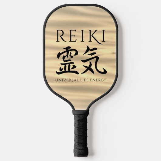 Reiki 霊 Japanse Calligrafische Life Energy 気 Pickleball Paddle (Voorkant)