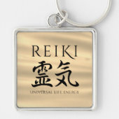 Reiki 霊 Japanse Calligrafische Life Energy 気 Sleutelhanger (Voorkant)