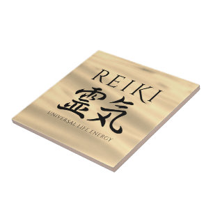 Reiki 霊 Japanse Calligrafische Life Energy 気 Tegeltje