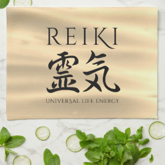 Reiki 霊 Japanse Calligrafische Life Energy 気 Theedoek
