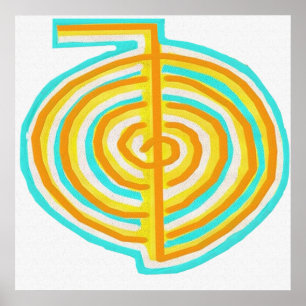 Reiki Alternatief natuurlijk verwarmingssymbool Ch Poster