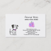 *~* Reiki Animal Energy Healing Communicator Visitekaartje (Achterkant)