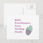 Reiki-artsen hebben helende handen briefkaart (Voorkant / Achterkant)