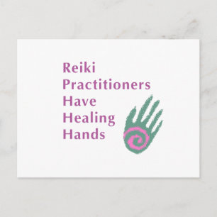 Reiki-artsen hebben helende handen briefkaart