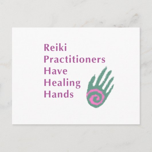 Reiki-artsen hebben helende handen briefkaart (Voorkant)