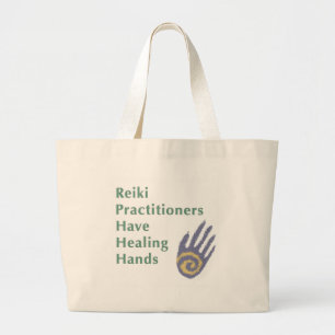 Reiki-artsen hebben helende handen grote tote bag
