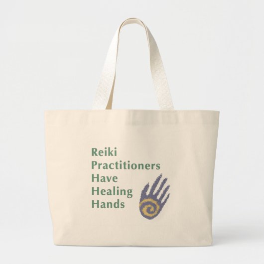 Reiki-artsen hebben helende handen grote tote bag (Voorkant)