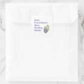 Reiki-artsen hebben helende handen vierkante sticker (Tas)