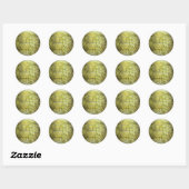 REIKI/Bamboeontwerp Ronde Sticker (Vel)