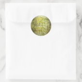 REIKI/Bamboeontwerp Ronde Sticker (Tas)