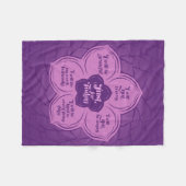 Reiki Beginselen - Reiki Voorschriften in Lotus Fleece Deken (Voorkant (Horizontaal))