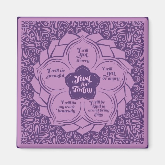 Reiki Beginselen - Reiki Voorschriften in Lotus Magneet (Voorkant)