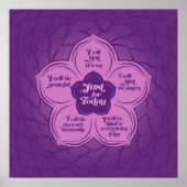 Reiki Beginselen - Reiki Voorschriften in Lotus Poster (Voorkant)
