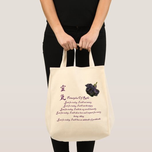Reiki-beginselen voor vandaag tote bag (Voorkant (product))