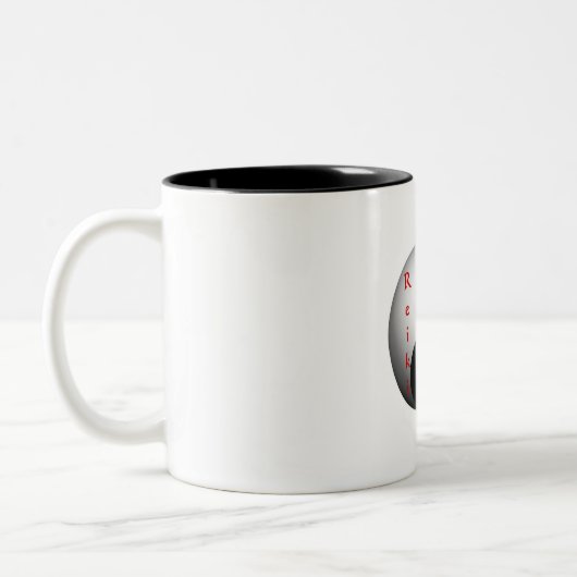 reiki beker tweekleurige koffiemok (Links)