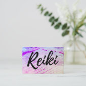 *~* Reiki-beoefenaar Reiki-meester Energie-heler Visitekaartje (Staand voorkant)