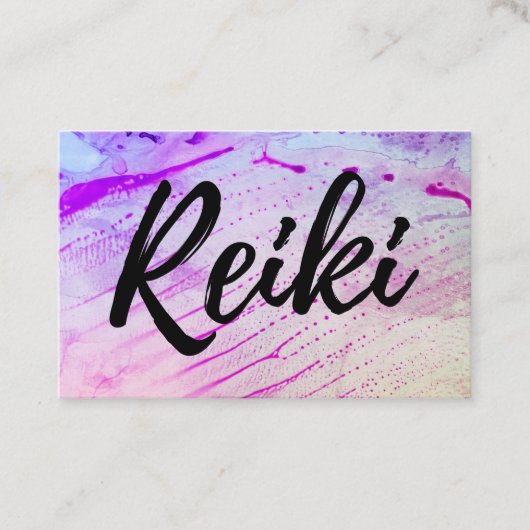 *~* Reiki-beoefenaar Reiki-meester Energie-heler Visitekaartje (Voorkant)
