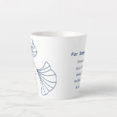 Reiki beschermt de latte Mok. Blauw Latte Mok (Voorkant)