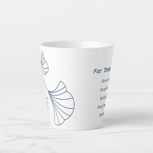 Reiki beschermt de latte Mok. Blauw Latte Mok (Voorkant)