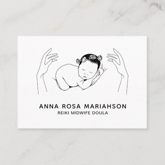 *~* Reiki Birthing Midechta Doula Birth Coach Visitekaartje (Voorkant)