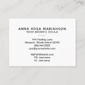 *~* Reiki Birthing Midechta Doula Birth Coach Visitekaartje (Achterkant)