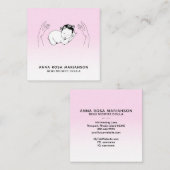 *~* Reiki Birthing Midechtgenote Birth Coach Doula Vierkante Visitekaartje (Voorkant / Achterkant)