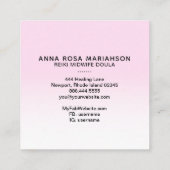 *~* Reiki Birthing Midechtgenote Birth Coach Doula Vierkante Visitekaartje (Achterkant)