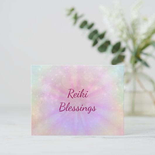 Reiki Blessings Briefkaart (Staand voorkant)