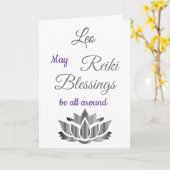 Reiki Blessings krijgen een goede groet Kaart (Gele Bloem)