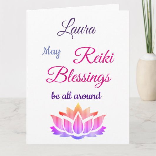 Reiki Blessings krijgen een goede groet Kaart (Voorkant)