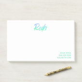 *~* Reiki Blue Green & Turquoise Iridescent Post-it® Notes (Op bureau)