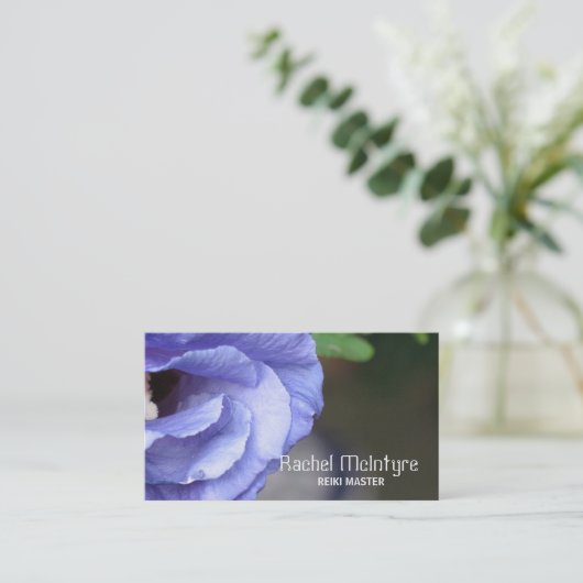 Reiki Blue Hibiscus Visitekaartje (Staand voorkant)