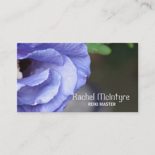 Reiki Blue Hibiscus Visitekaartje (Voorkant)