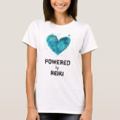 *~* Reiki Blue Turquoise Waterverf Heart T-shirt (Voorkant)