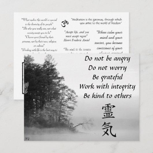 Reiki Briefkaart (Voorkant / Achterkant)
