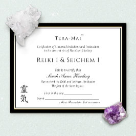 Reiki Certificate of Completion Award
