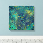 Reiki Cho Ku Rei - edelsteen en goud Canvas Afdruk (Insitu (Houten vloer))