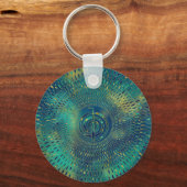 Reiki Cho Ku Rei - gemstone and gold Sleutelhanger (Voorkant)