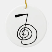 Reiki: Cho Ku Rei: Het krachtsymbool Keramisch Ornament (Voorkant)
