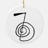 Reiki: Cho Ku Rei: Het krachtsymbool Keramisch Ornament (Achterkant)