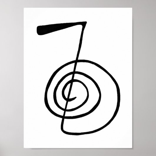 Reiki: Cho Ku Rei: Het krachtsymbool Poster (Voorkant)