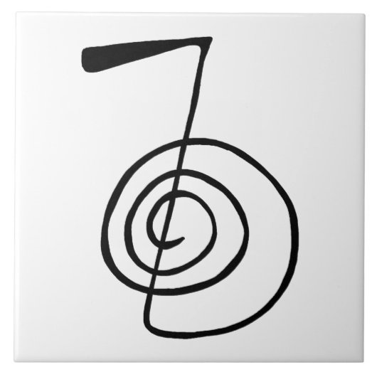 Reiki: Cho Ku Rei: Het krachtsymbool Tegeltje (Voorkant)