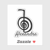 Reiki: Cho Ku Rei: Monogram Naam Sticker toevoegen (Vel)