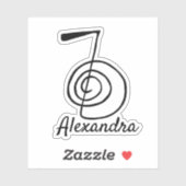 Reiki: Cho Ku Rei: Monogram Naam toevoegen Sticker (Vel)