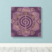 Reiki Cho Ku Rei - pastel en goud Canvas Afdruk (Insitu (Houten vloer))