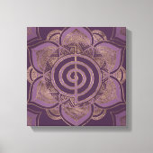 Reiki Cho Ku Rei - pastel en goud Canvas Afdruk (Voorkant)